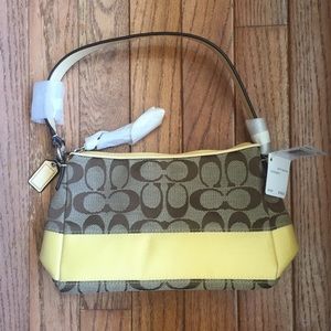 Small Yellow Coach Purse NWT